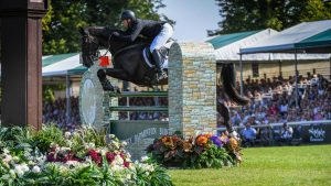 David Doel and Galileo Nieuwmoed at the 2023 Defender Burghley Horse Trials.