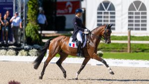 Alexandre Ayache and Jolene for France at European Dressage Championships grand prix