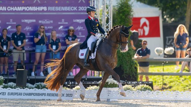 Charlotte Dujardin and Imhotep clinched the bronze medal in the grand prix special at the European Championships.