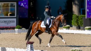 Abi Lyle and Farrell at the 2023 European Dressage Championships in Riesenbeck.