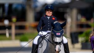 Gabby Blake and Strong Beau in the team test at the European Para Dressage Championships 2023
