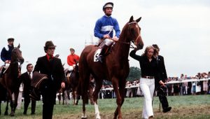 Pictured the late jockey Eddie Hide and La Dolce in the 1979 Oaks at Epsom