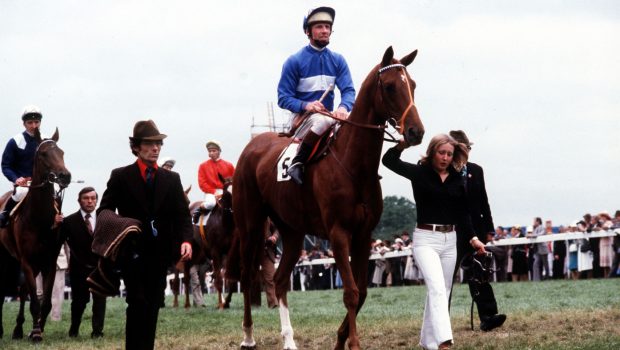 Pictured the late jockey Eddie Hide and La Dolce in the 1979 Oaks at Epsom