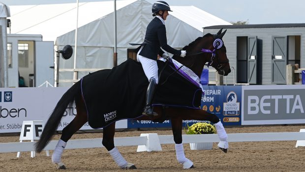 Katie Alexandra Scott and Liverpool KS won the HorseQuest Elementary Silver Championship on day two of the 2023 National Dressage Championships