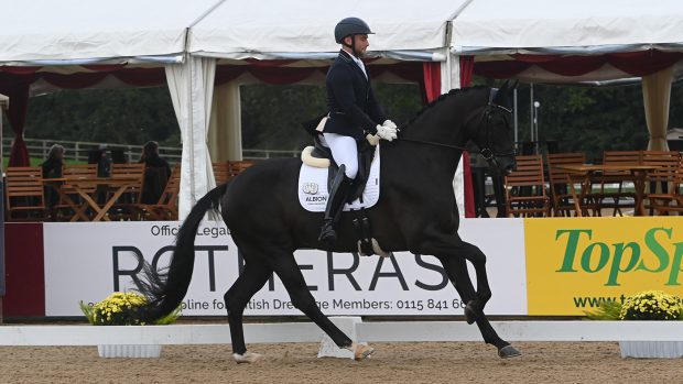Diamond Blue and Davy Harvey at the National Dressage Championships.