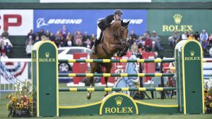 Pictured Scott Brash and Hello Sanctos winning the Rolex Grand Slam of Showjumping title at Spruce Meadows in 2015