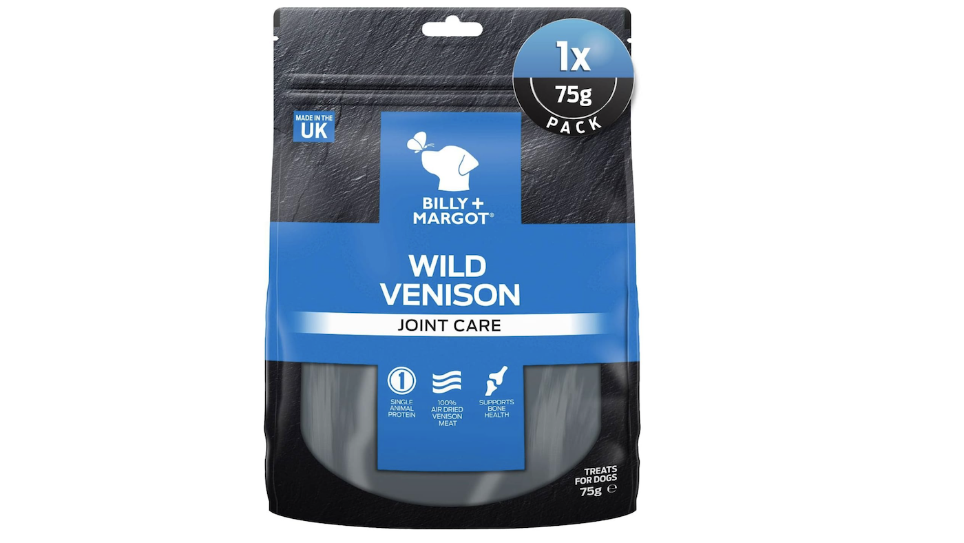 Billy + Margot Wild Venison Treats for joint care for dogs with arthritis