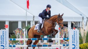 Piggy March and Coolparks Sarco finished fourth at Pau Horse Trials 2023, a the gelding's first five-star event