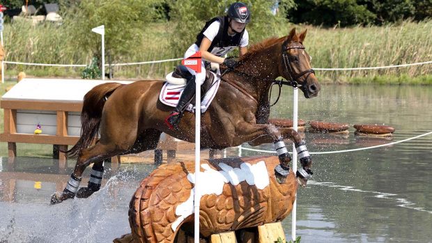 Event rider Lea Siegl and DSP Fighting Line pictured at the Tokyo Olympics