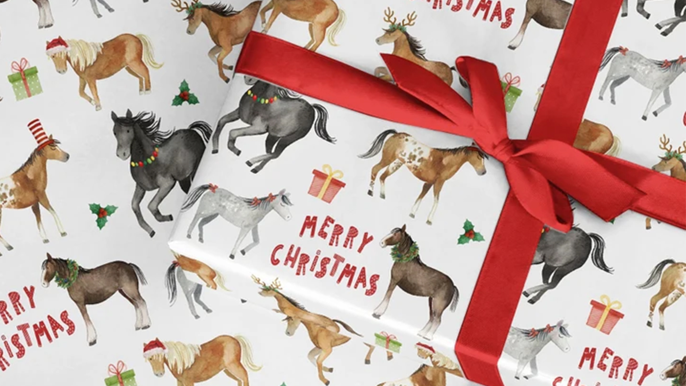Horse Christmas wrapping paper