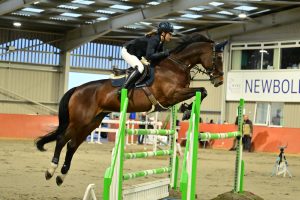 Lorraine Allan and Somethin Else win the Blue Chip Dynamic B&C after a freak fall at HOYS