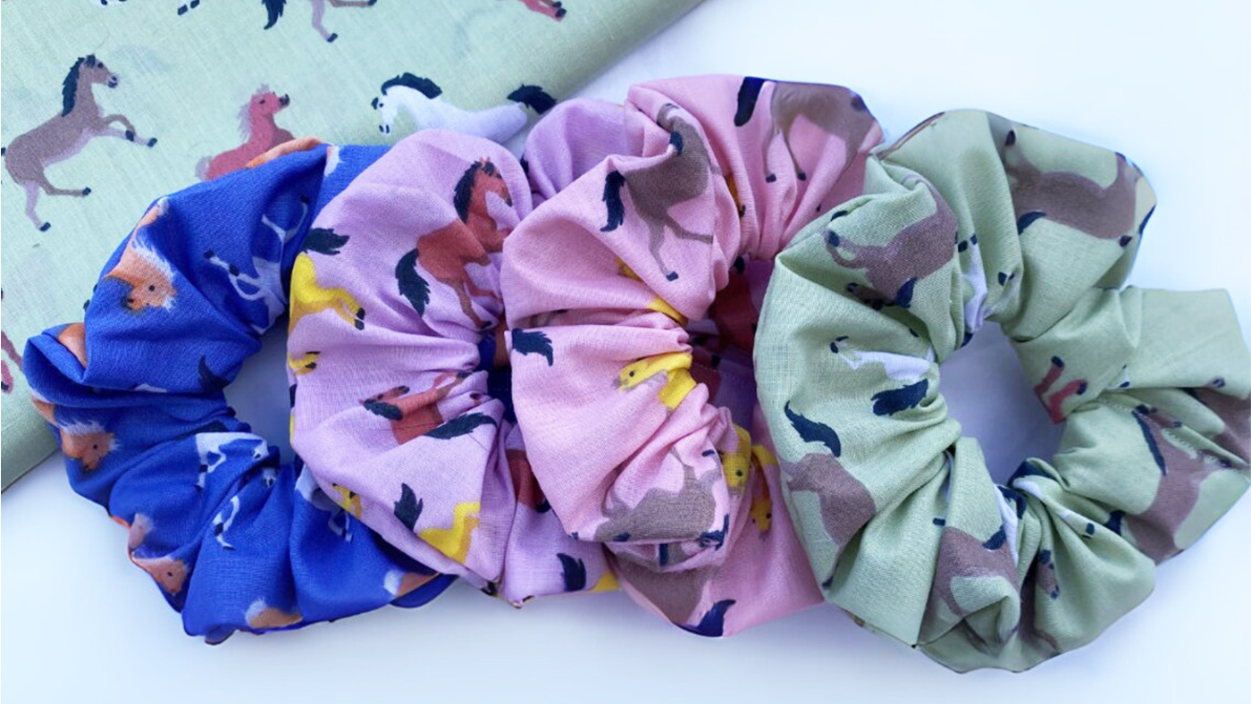 Pony hair scrunchies