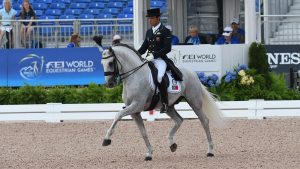 Manuel Borba Veiga rides Ben Hur Da Broa at the 2018 WEG