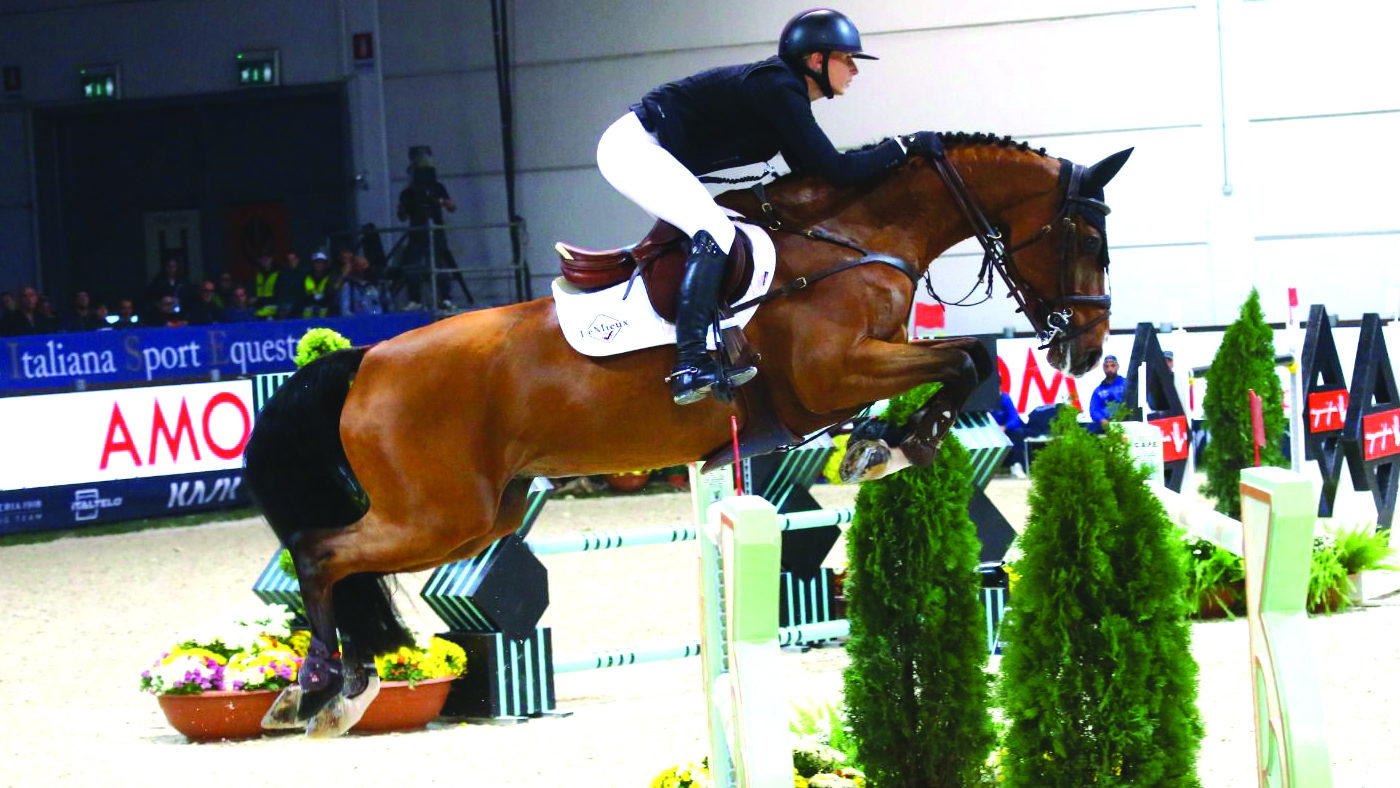British showjumper Antonia Platt makes her Global Cup debut