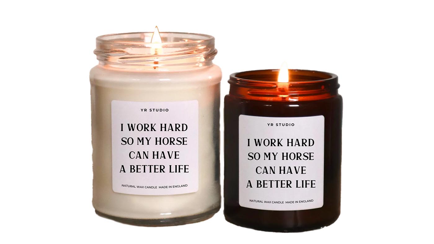 Horse lover gift candle