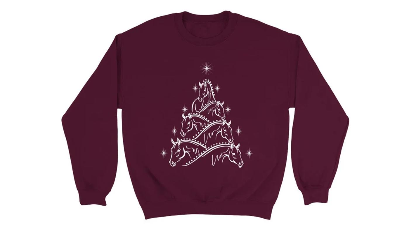 Horsey Christmas Tree jumper