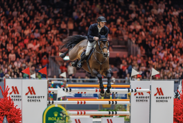 RIchard Vogel and United Touch S win the Rolex grand prix of Geneva, part of the Rolex Grand Slam of Showjumping