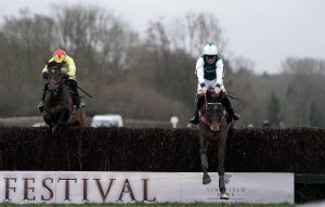 The Venetia Williams-trained L'Homme Presse (ridden by Charlie Deutsch) win the Fitzdares Fleur De Lys Chase at Lingfield Park Racecourse, Surrey, cementing their place carrying British hopes for the Cheltenham Gold Cup at the Cheltenham Festival in March.