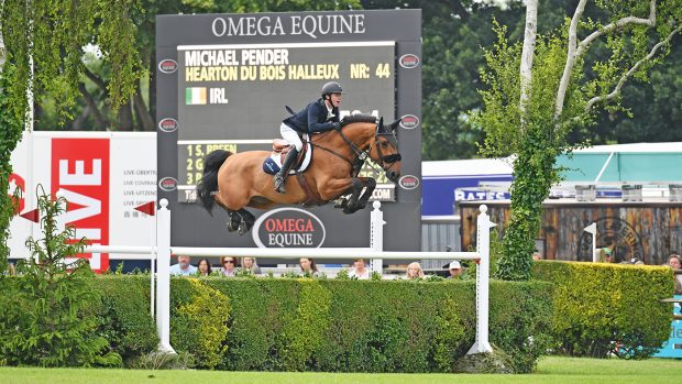 Micky Pender on his way to winning the Hickstead Derby
