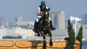 Australian Olympic eventer Shane Rose, pictured at the Tokyo Games, on Virgil