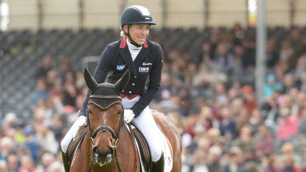 Ingrid Klimke young horses: Ingrid on SAP Hale Bob OLD at Badminton 2017