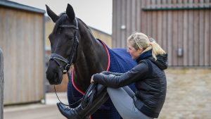 Laura Tomlinson with Rose of Bavaria at her yard