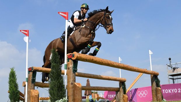 Australian Olympic eventer Shane Rose (pictured at the Tokyo Olympics with Virgil) has returned to the saddle following injury.