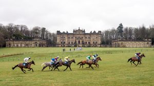 Sinnington point-to-point amateur horse race, taking place at Duncombe Park, Yorkshire