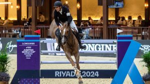 Henrik von Eckermann and King Edward at the Jumping World Cup Finals