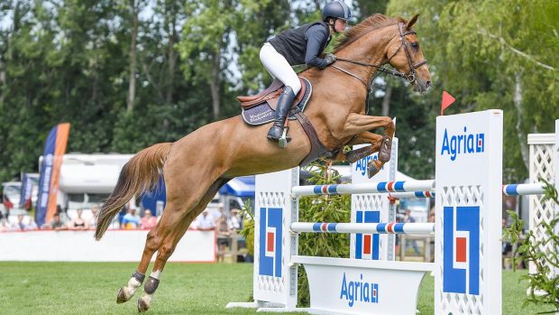 Madieson Blakesley and Javelin IV, pictured at Hickstead, are making their Royal Windsor debut in the Defender under-25 class