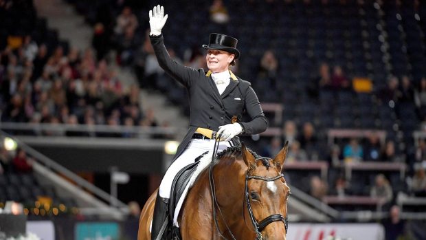 Emilio 107, the top grand prix ride of Isabell Werth, has retired from competition aged 18. Here Isabell Werth and Emilio 107 are pictured in 2017.