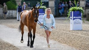 Badminton Horse Trials trot-up pictures: Emily King and Valmy Biats