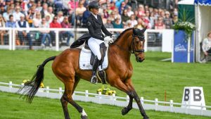 Badminton horse trials dressage Emily King and Valmy Biats