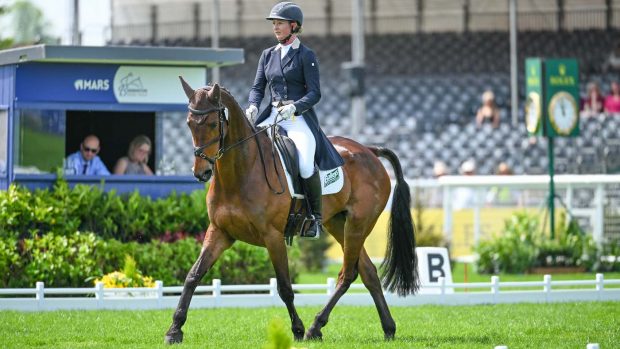 Georgie Goss and Feloupe in Badminton dressage
