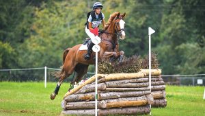 Dargun, the former ride of Emily King, is to retire from eventing. Here Dargun is pictured with his current owner Elizabeth Barratt.