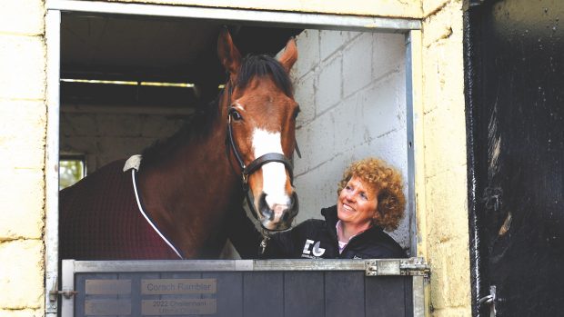 Corach Rambler, with trainer Lucinda Russell.