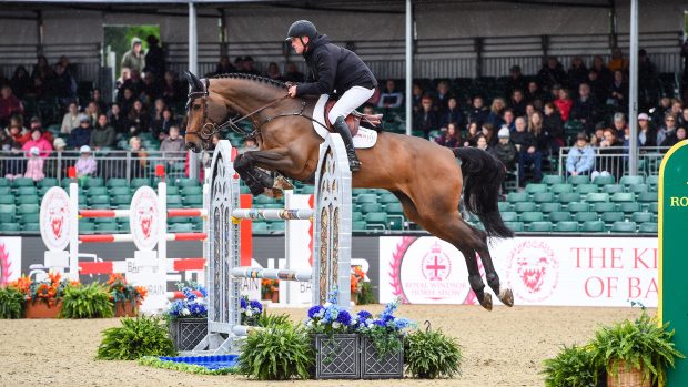 Shane Breen and Cato Boy win the opening Pearl Stakes at Royal Windsor Horse Show
