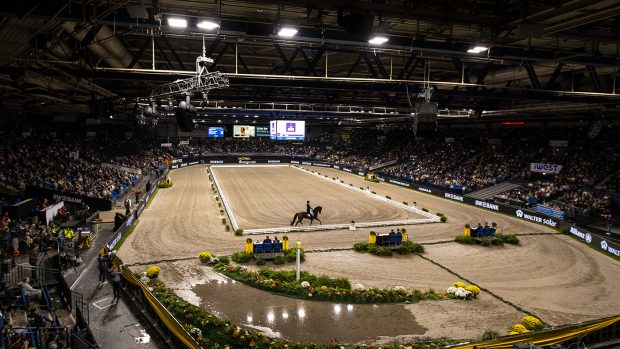 A high view of the arena at the FEI World Cup final 2024