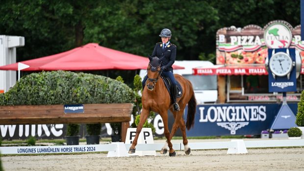 German rider Anna Lena Schaaf and Fairytale 39 (pictured) are in the lead of the Luhmühlen Horse Trials CCI4*-S dressage on day one