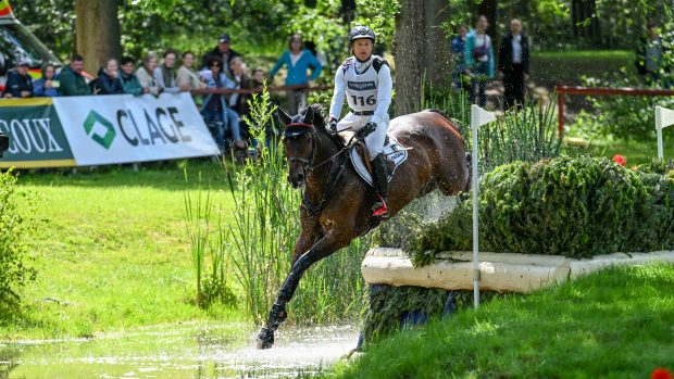 The Luhmühlen Horse Trials CCI4*-S cross-country has concluded with German rider Michael Jung and FischerChipmunk FRH (pictured) still in the lead.