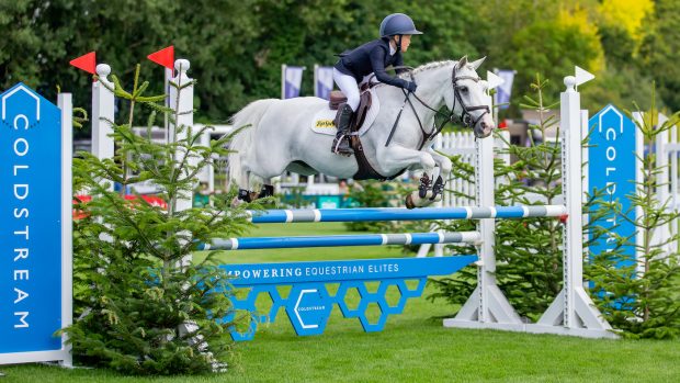 Winner. Anya Dewey Clarke (GBR) riding Jim in The Pro Ponies UK BS Winter 128cms Championship at The AGRIA Royal International Horse Show, The All England Showground, Hickstead, Sussex, United Kingdom. July 24th 2024 ~