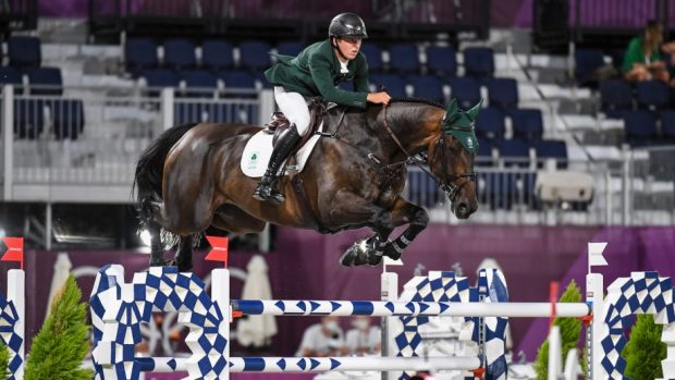 Irish showjumper Bertram Allen and Pacino Amiro pictured at the Tokyo Olympics.