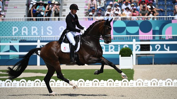Daniel Bachmann Anderson in the grand prix Olympic dressage.