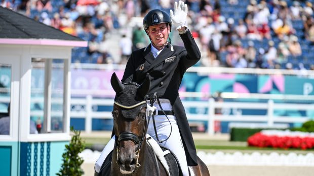 Frederic Wandres pictured in the Olympic dressage grand prix.