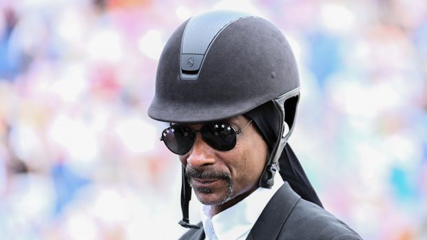 Snoop Dog at the Versailles equestrian venue at the Paris Olympicsc