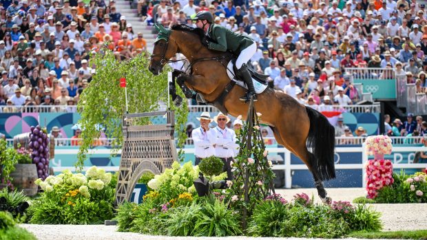 Ireland reflects after dropping out of the medals at the Olympic showjumping team final, pictured Daniel Coyle and Legacy.