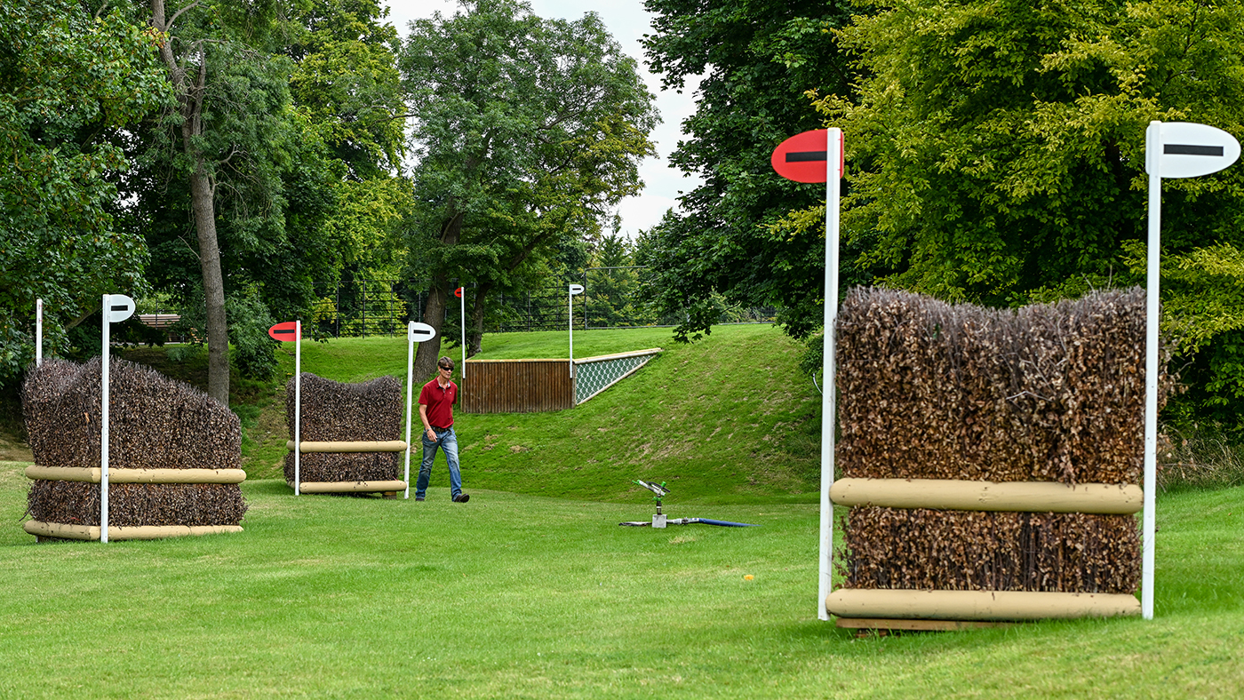 Burghley Horse Trials cross-country course fence 7abcde
