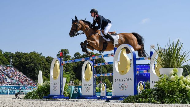 Harry Charles and Romeo 88 jumping in the qualifying round for the Olympic showjumping team competion at Paris 2024.