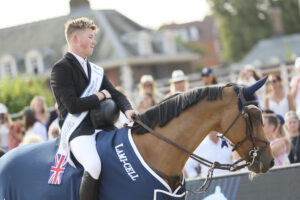 Harry Charles and Sherlock, winners of the Longines Global Champions Tour grand prix of London.