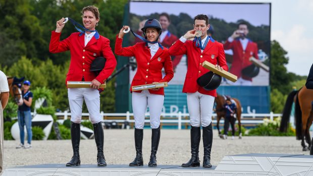 USA win team silver at the Paris 2024 Olympic showjumping.